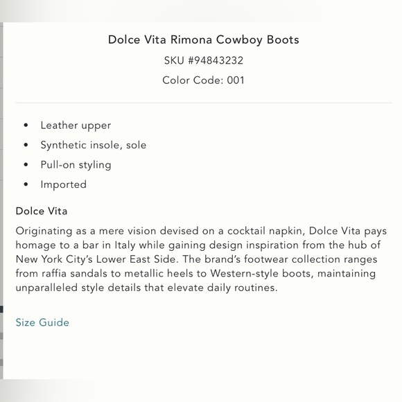 Dolce Vita Rimona Cowboy Boot - Picture 5 of 5